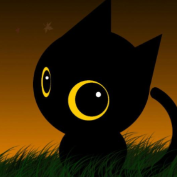 黑猫动漫头像可爱图片